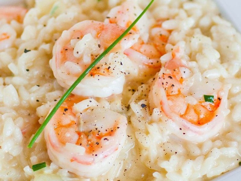 Ricetta Risotto allo spumante con gamberoni